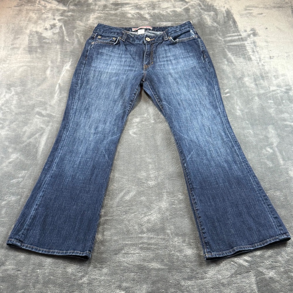 Gap Curvy Low Rise Bootcut Jeans Dark Wash Blue Denim Size 10 Ank RN54023